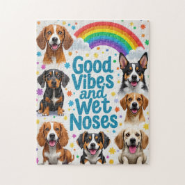 Gute Roben und feuchte Nosen spielerische Doodles Puzzle