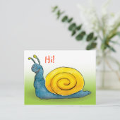Gute Schnecke | Hi Postkarte (Stehend Vorderseite)