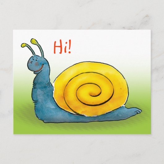Gute Schnecke | Hi Postkarte (Vorderseite)