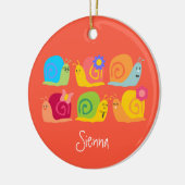 Gute Schnecken niedliche Schnecken Keramik Ornament (Links)