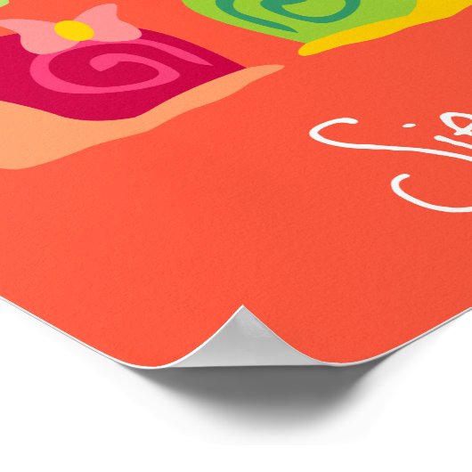 Gute Schnecken niedliche Schnecken Poster (Ecke)