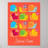 Gute Schnecken niedliche Schnecken Poster (Vorne)