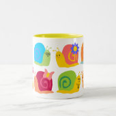 Gute Schnecken niedliche Schnecken Zweifarbige Tasse (Mittel)