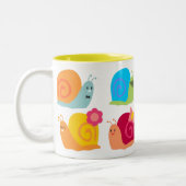 Gute Schnecken niedliche Schnecken Zweifarbige Tasse (Links)