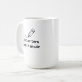 Gute Schriftsteller behielt es einfach Kaffeetasse (Vorderseite Links)