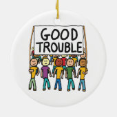 Gute Schwierigkeiten Keramik Ornament (Hinten)