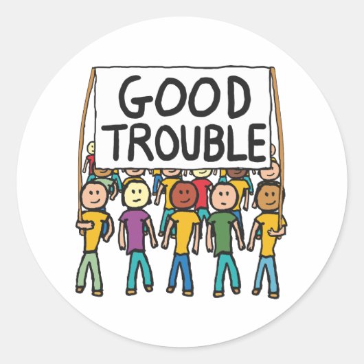 Gute Schwierigkeiten Runder Aufkleber (Vorderseite)