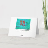 Gute Schwingungen! Karte (Rückseite)