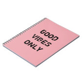 GUTE SCHWINGUNGEN NUR NOTIZBLOCK (Linke Seite)