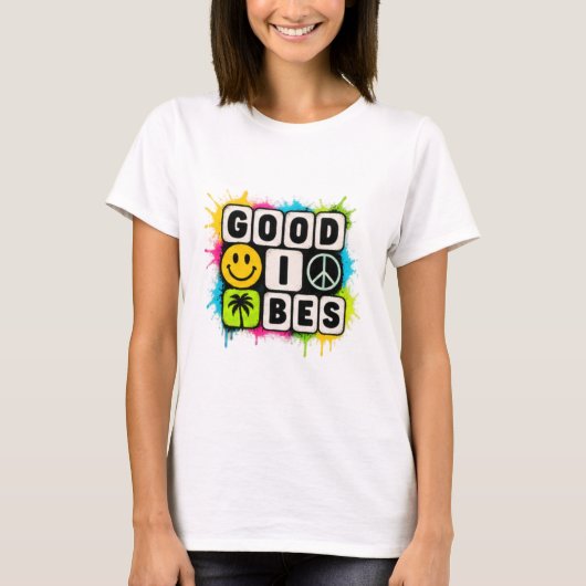 gute Schwingungen T-Shirt (Vorderseite)