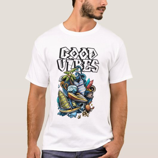 gute Schwingungen T-Shirt (Vorderseite)