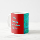 Gute Schwingungen! Tasse (Vorderseite Links)