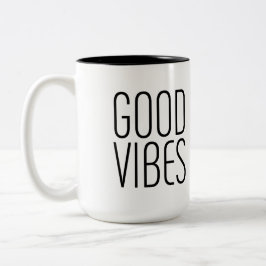 Gute Schwingungen Zweifarbige Tasse