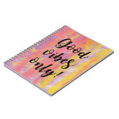 Gute Schwingungens-nur Zeitschrift Notizblock (Linke Seite)