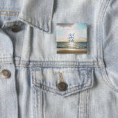 "Gute Schwingungens-nur" Zitat-Typografie-Meer Sun Button (Beispiel)