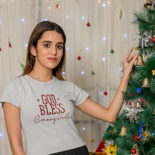 Gute Segen-Cowgirls Niedliche moderne Typografie Tri-Blend Shirt