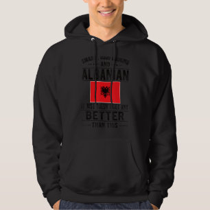 Gute Sicht auf albanische Flagge Albanien albanisc Hoodie