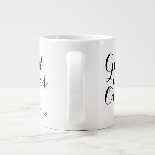 Gute Sicht nur inspirierende glückliche Bestätigun Jumbo-Tasse (Rückseite)