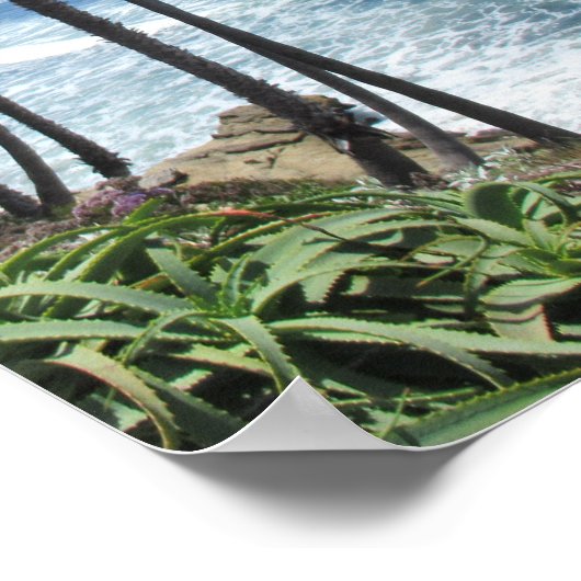 Gute Sicht Ocean Palm Tree Sand Wall Poster (Ecke)