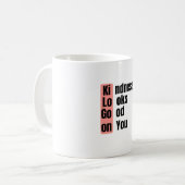 Güte sieht gut an dir aus Tasse (Vorderseite Links)