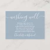 Gute Signatur Script Dusty Blue Wedding Begleitkarte (Vorderseite)