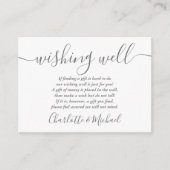 Gute Signatur Script Grau White Wedding Begleitkarte (Vorderseite)
