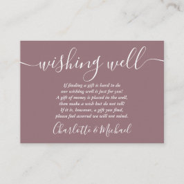 Gute Signatur-Script Mauve Hochzeit wünschen Begleitkarte