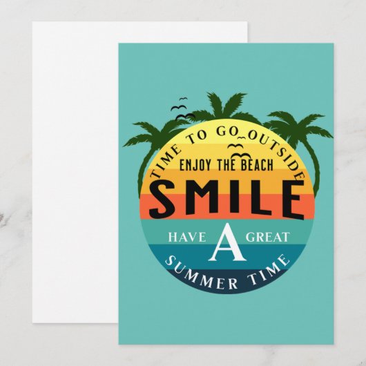 Gute Sommerzeit Feiertagskarte (Vorne/Hinten)