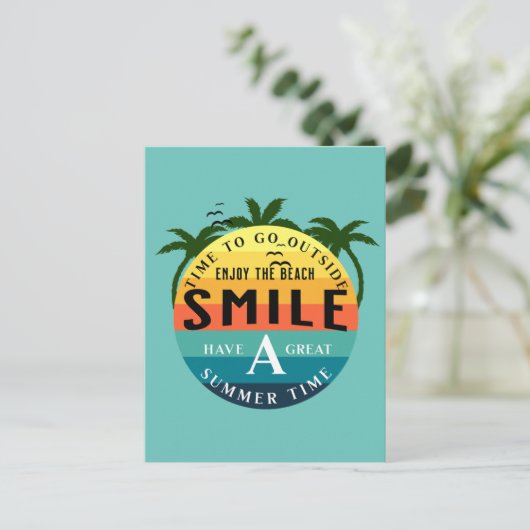 Gute Sommerzeit Postkarte (Stehend Vorderseite)
