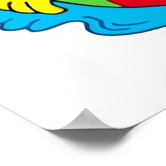 Gute Sonne im Pool Poster (Ecke)