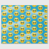 Gute Sonne mit Sonnenbrille Geschenkpapier (Flach)