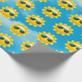 Gute Sonne mit Sonnenbrille Geschenkpapier (Ecke)