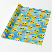 Gute Sonne mit Sonnenbrille und Regenbogen Geschenkpapier (Ungerollt)