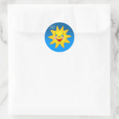 Gute Sonne Runder Aufkleber (Tasche)