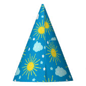 Gute Sonne, Wolken und Sterne Partyhütchen (Rückseite)