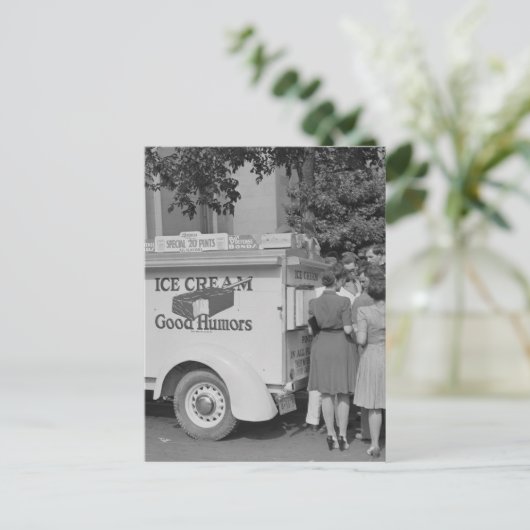 Gute Späße Eiscreme LKW Postkarte (Stehend Vorderseite)