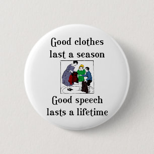 Gute Sprachschule Sprüche Button