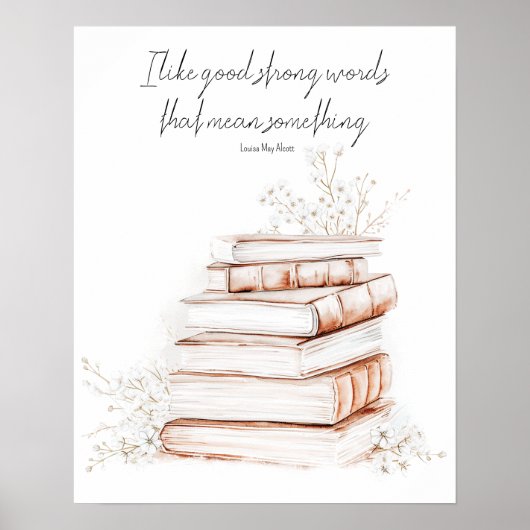 Gute Starke Wörter Buch Poster | Louisa May Alcott (Vorne)