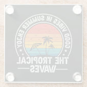 Gute Stimmung im Sommer genießen das Tropical-6677 Glasuntersetzer (Rückseite)