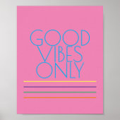 gute Stimmung nur moderner farbiger Text auf rosa Poster (Vorne)