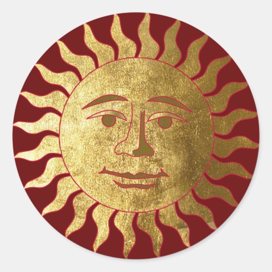 Gute Stimmung Runder Aufkleber (Vorderseite)