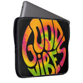 Gute Stimmung zitiert. Gefärbte Krawatte psychedel Laptopschutzhülle (Vorne Rechts)