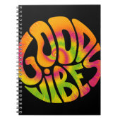 Gute Stimmung zitiert. Gefärbte Krawatte psychedel Notizblock (Vorderseite)