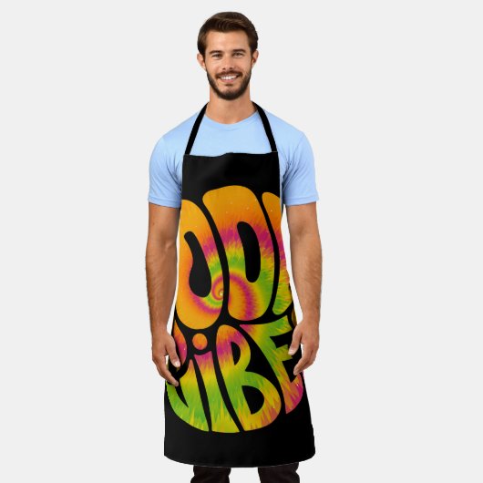 Gute Stimmung zitiert. Gefärbte Krawatte psychedel Schürze (Getragen)