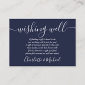 Gute Streichellichter Navy Blue Wedding Begleitkarte (Vorderseite)