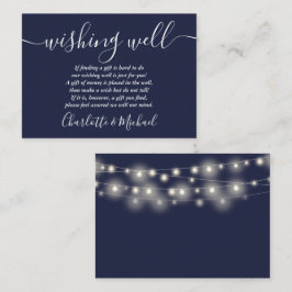 Gute Streichellichter Navy Blue Wedding Begleitkarte