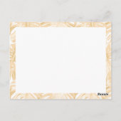 Gute Tiere nur tropisch gelbe Monstera-Blätter Postkarte (Rückseite)