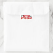 Gute Tipper= besserer Service Runder Aufkleber (Tasche)