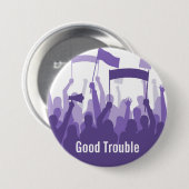 Gute Trouble-Friedlich Protest-Taste Button (Vorne & Hinten)