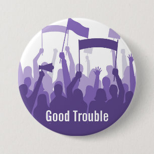 Gute Trouble-Friedlich Protest-Taste Button
